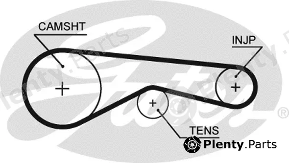 Gates 5625XS — Timing Belt PowerGrip®