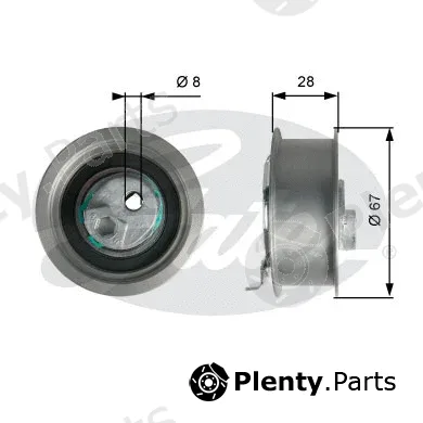 Gates T43237 — Tensioner Pulley, timing belt PowerGrip®