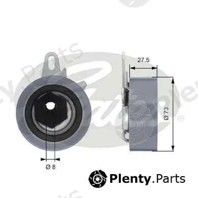 Gates T43054 — Tensioner Pulley, timing belt PowerGrip®