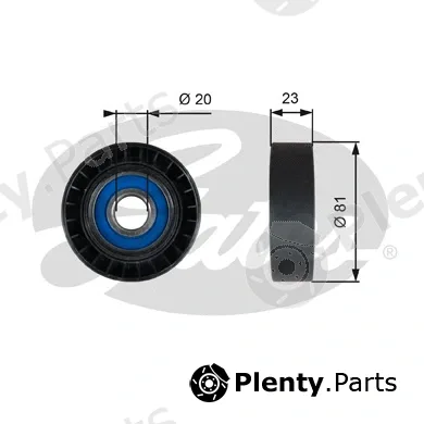 Gates T36208 — Deflection/Guide Pulley, V-ribbed belt DriveAlign®