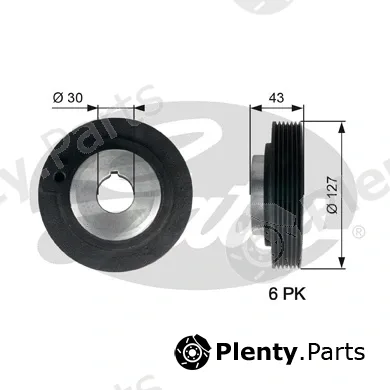 Gates TVD1066 — Belt Pulley, crankshaft DriveAlign®