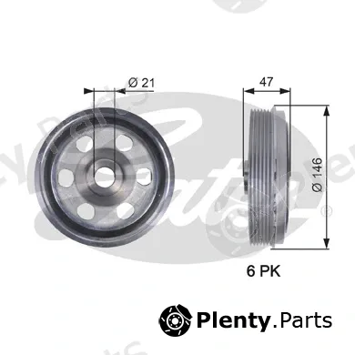 Gates TVD1082 — Belt Pulley, crankshaft DriveAlign®