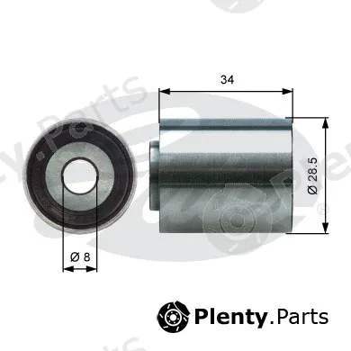 Gates T42220 — Deflection/Guide Pulley, timing belt PowerGrip®