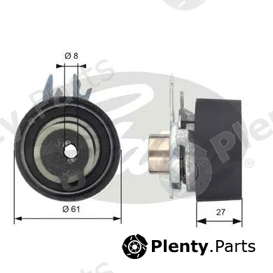 Gates T43090 — Tensioner Pulley, timing belt PowerGrip®