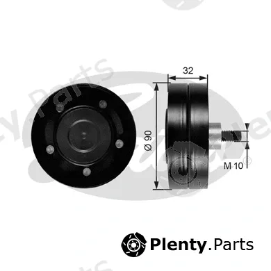Gates T36187 — Deflection/Guide Pulley, V-ribbed belt FleetRunner™