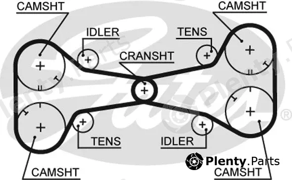 Gates 5312 — Timing Belt PowerGrip®