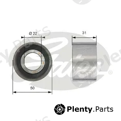 Gates T42087 — Deflection/Guide Pulley, timing belt PowerGrip®
