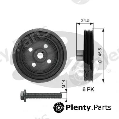Gates TVD1057A — Belt Pulley, crankshaft DriveAlign®