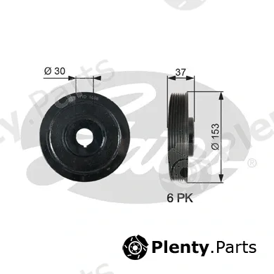 Gates TVD1006 — Belt Pulley, crankshaft DriveAlign®