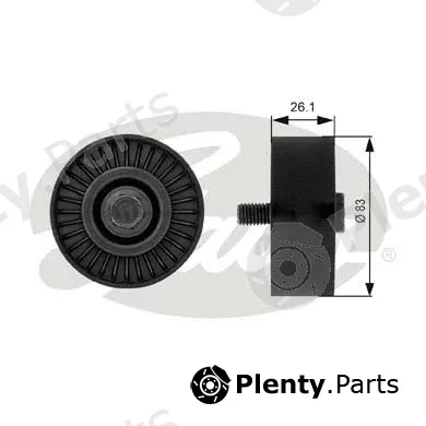 Gates T38027 — Deflection/Guide Pulley, V-ribbed belt DriveAlign®
