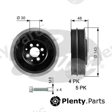 Gates TVD1015A — Belt Pulley, crankshaft DriveAlign®