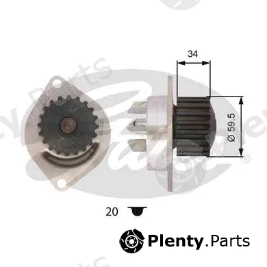 Gates WP0012 — Water Pump, engine cooling