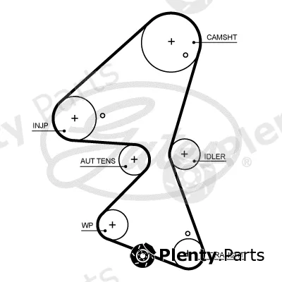 Gates 5705XS — Timing Belt PowerGrip®