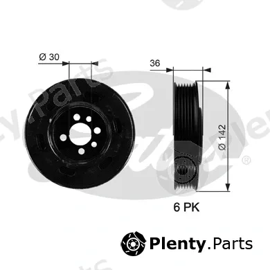Gates TVD1009 — Belt Pulley, crankshaft DriveAlign®