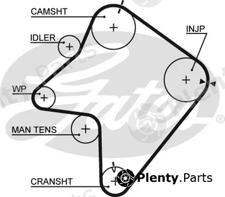 Gates 5354XS — Timing Belt PowerGrip®