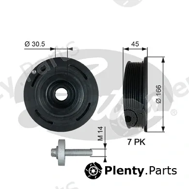 Gates TVD1054A — Belt Pulley, crankshaft DriveAlign®