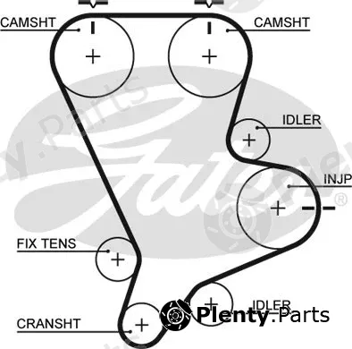 Gates 5554XS — Timing Belt PowerGrip®