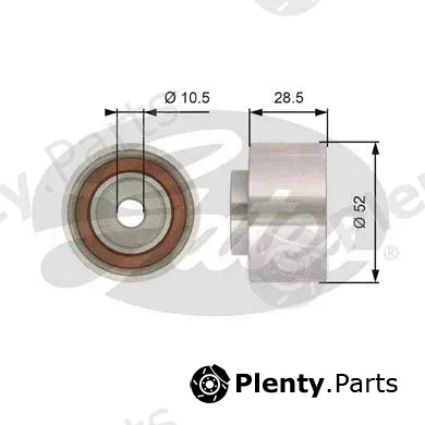 Gates T42008 — Deflection/Guide Pulley, timing belt PowerGrip®