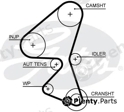 Gates 5656XS — Timing Belt PowerGrip®