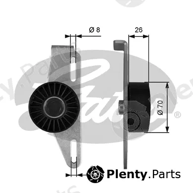 Gates T39393 — Belt Tensioner, V-ribbed belt DriveAlign®