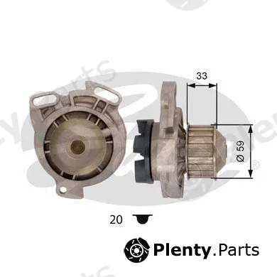 Gates WP0009 — Water Pump, engine cooling