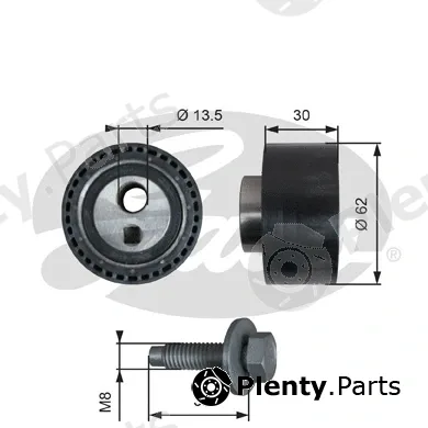 Gates T41282 — Tensioner Pulley, timing belt PowerGrip®