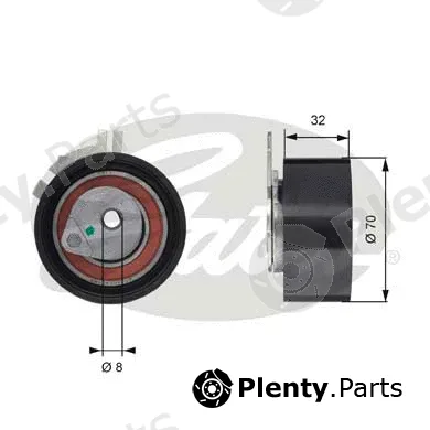 Gates T43117 — Tensioner Pulley, timing belt PowerGrip®
