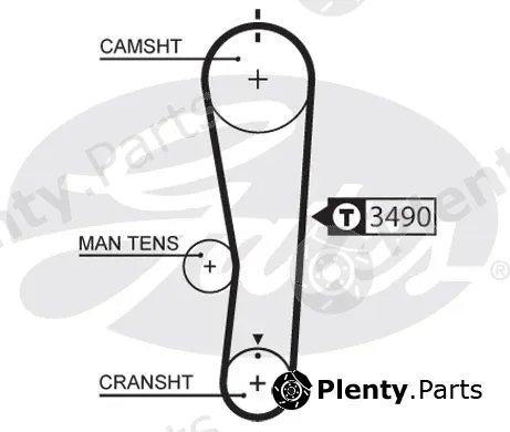 Gates 5637XS — Timing Belt PowerGrip®