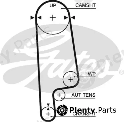 Gates 5234XS — Timing Belt PowerGrip®