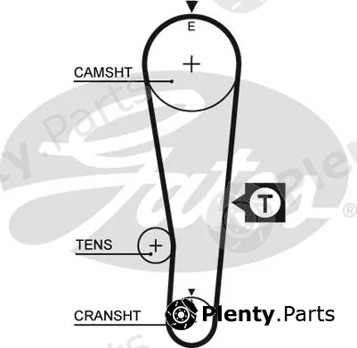 Gates 5382XS — Timing Belt PowerGrip®