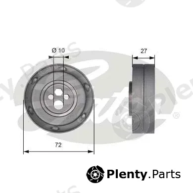 Gates T41216 — Tensioner Pulley, timing belt PowerGrip®