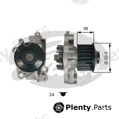 Gates WP0110 — Water Pump, engine cooling