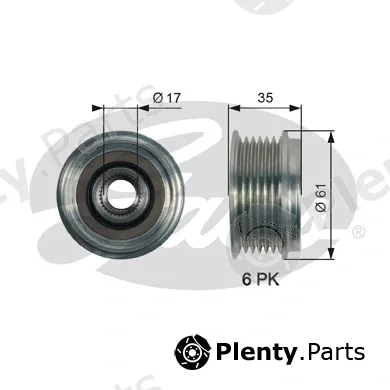 Gates OAP7166 — Alternator Freewheel Clutch DriveAlign®