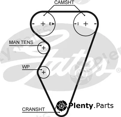 Gates 5416XS — Timing Belt PowerGrip®