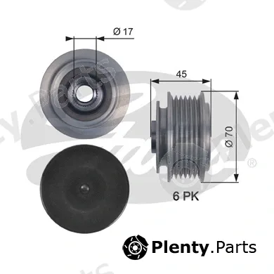 Gates OAP7128 — Alternator Freewheel Clutch DriveAlign®