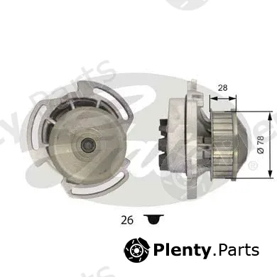 Gates WP0060 — Water Pump, engine cooling