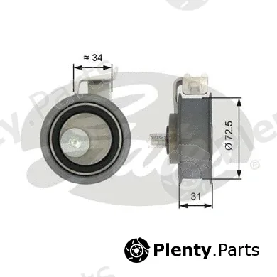 Gates T43017 — Tensioner Pulley, timing belt PowerGrip®