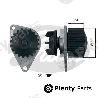 Gates WP0011 — Water Pump, engine cooling