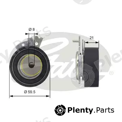 Gates T43161 — Tensioner Pulley, timing belt PowerGrip®