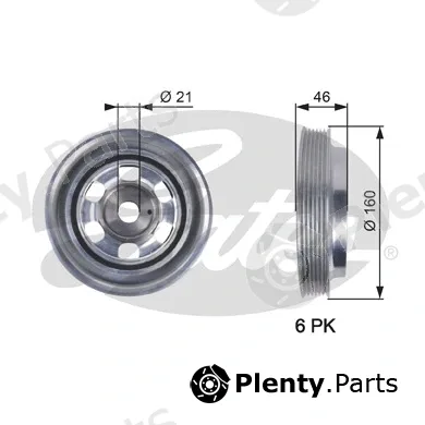 Gates TVD1081 — Belt Pulley, crankshaft DriveAlign®