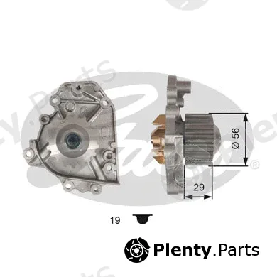 Gates WP0104 — Water Pump, engine cooling