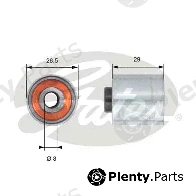 Gates T42148 — Deflection/Guide Pulley, timing belt PowerGrip®
