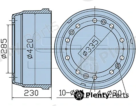 St-Templin 03.090.0279.030 — Brake Drum