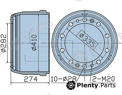 St-Templin 03.090.4004.010 — Brake Drum