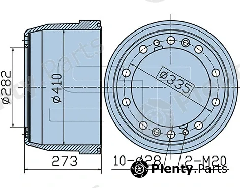 ST-Templin 03.090.4004.090 — Brake Drum