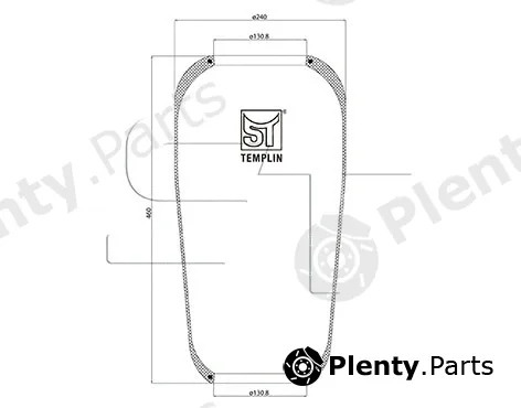 St-Templin 04.060.6006.620 — Bellow, air suspension