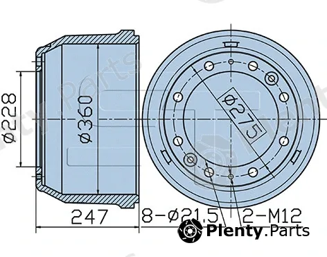 St-Templin 03.090.4004.170 — Brake Drum