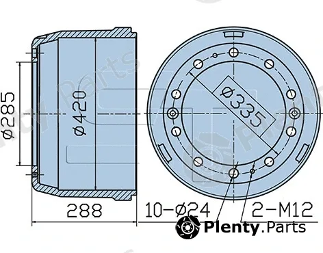 St-Templin 03.090.0279.020 — Brake Drum