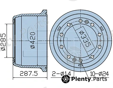 St-Templin 03.090.0279.040 — Brake Drum