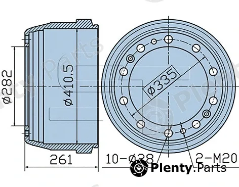 St-Templin 03.090.4004.000 — Brake Drum